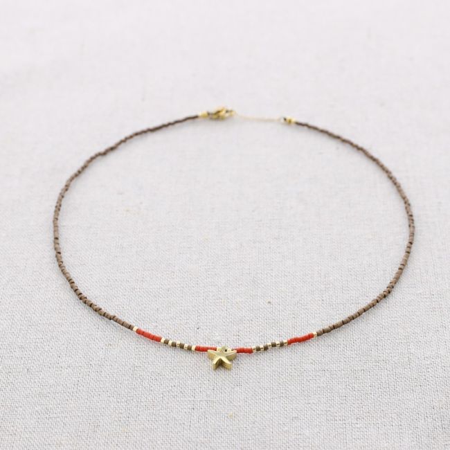 GARGANTILLA ACERO CUENTAS MIYUKI ESTRELLA DE MAR
