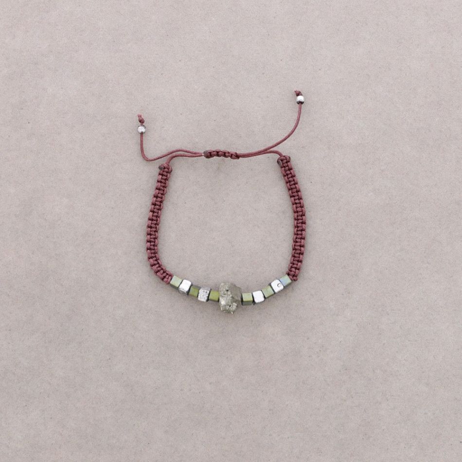 PULSERA MACRAME CUENTAS