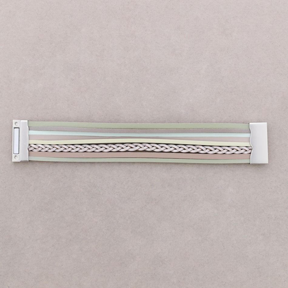 PULSERA CUERO CIERRE IMAN