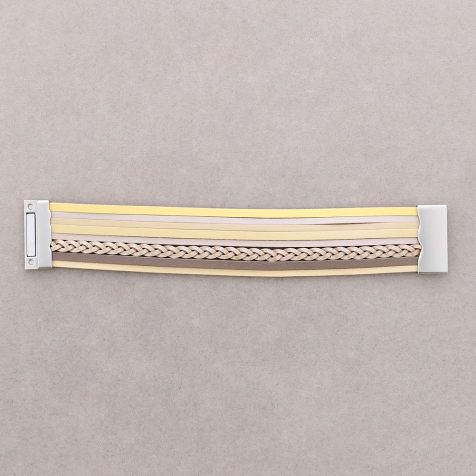 PULSERA CUERO CIERRE IMAN