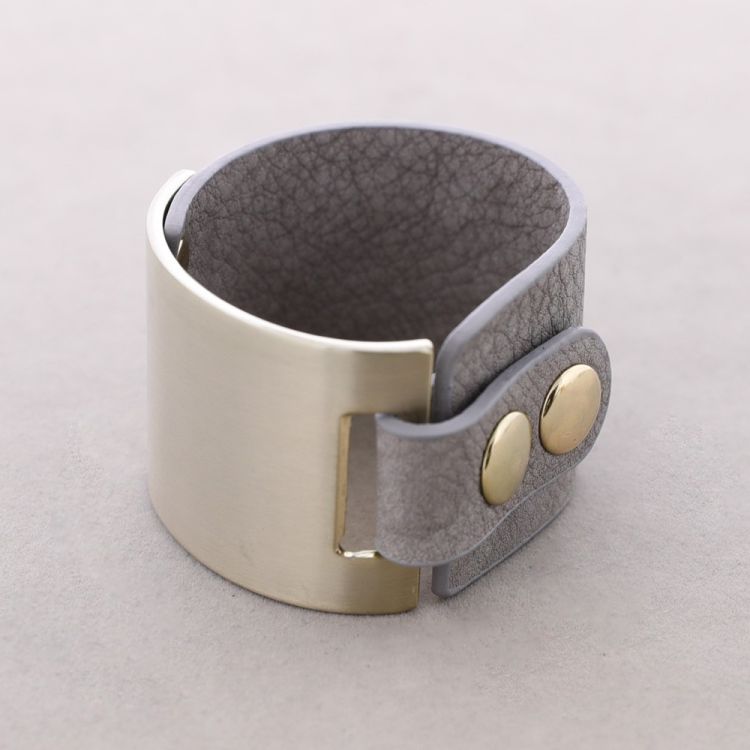 LEATHER METAL BRACELET 2