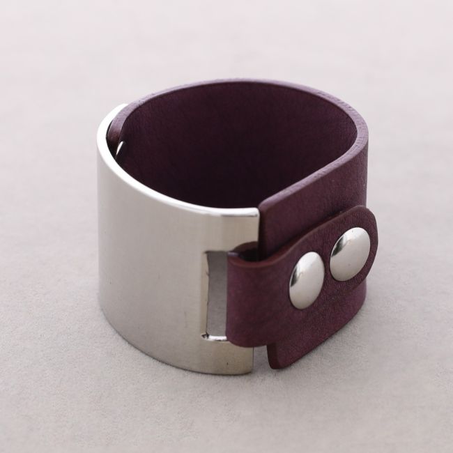 PULSERA CUERO METAL