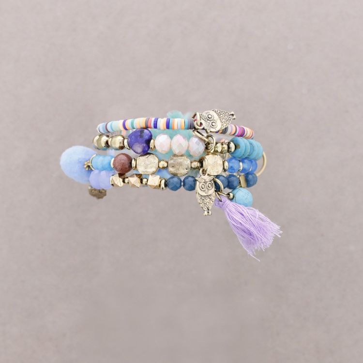 BRACELET 4 STRAPS BEADS 2
