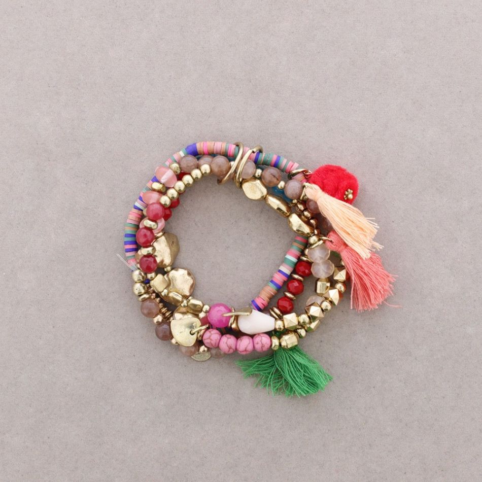 4 STRIP BEAD BRACELET