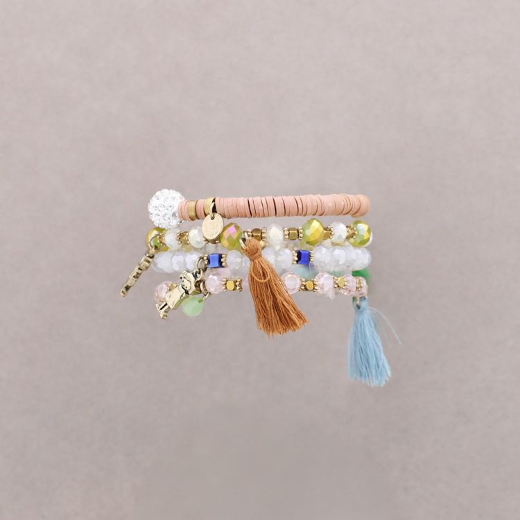 BRACELET 4 STRAPS BEADS 2