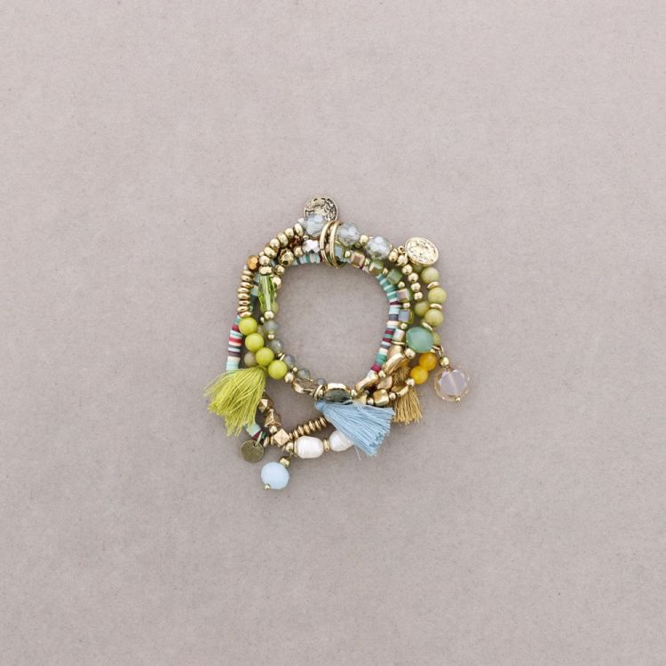 PULSERA 4 TIRAS CUENTAS