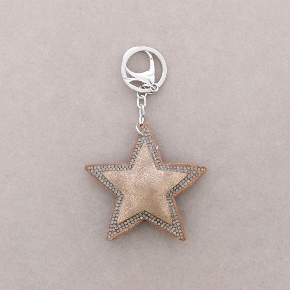 Star keychain covered with crystals