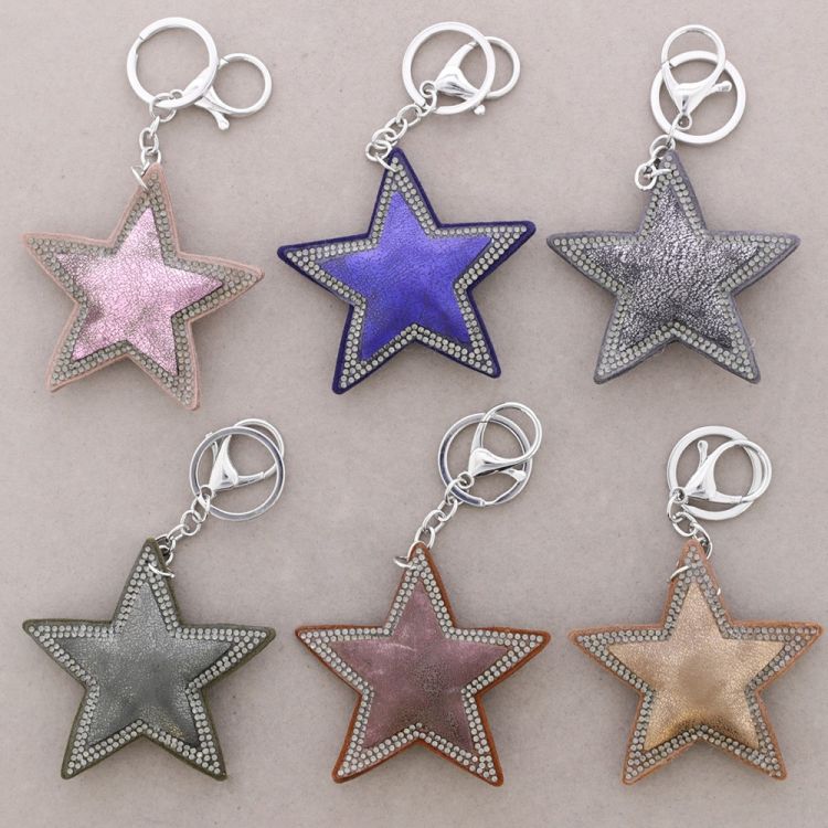 Star keychain covered with crystals 2