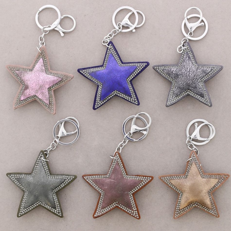 LLAVERO ESTRELLA FORRADA CRISTALES