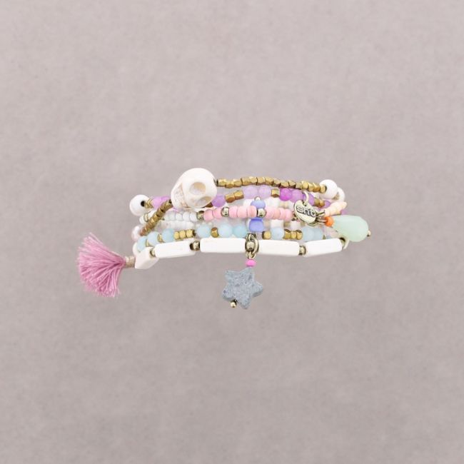 ELASTIC 5 TURNS BEADS BRACELET