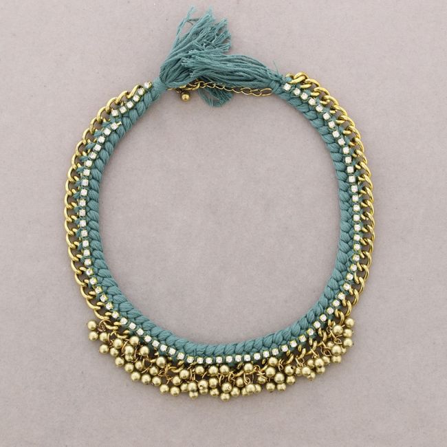 Braided choker with pendants
