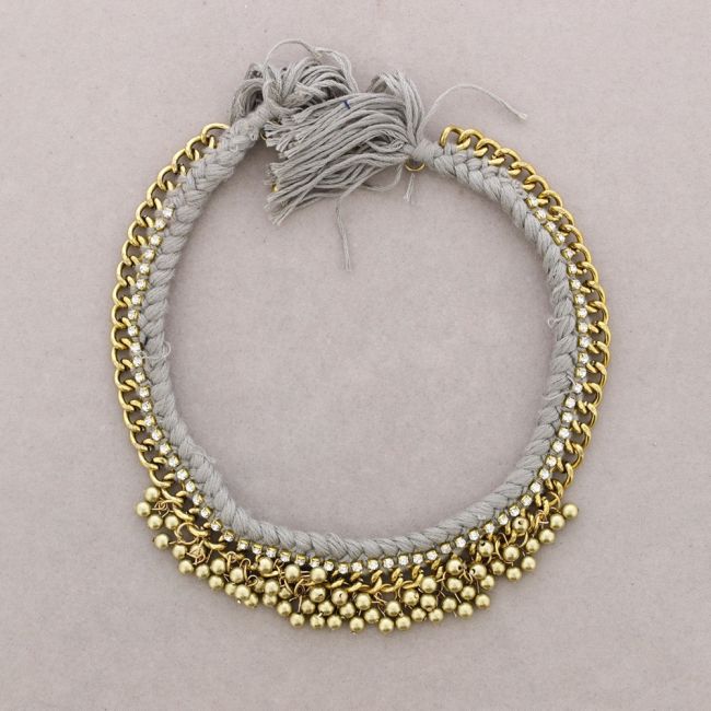 Braided choker with pendants