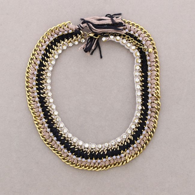 Choker chain braided thread