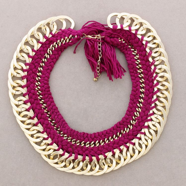 Choker chain braided thread