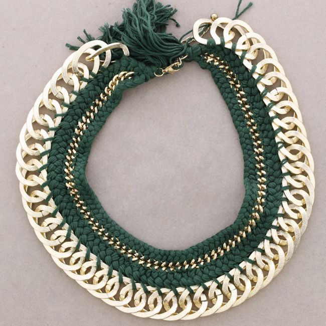 Choker chain braided thread