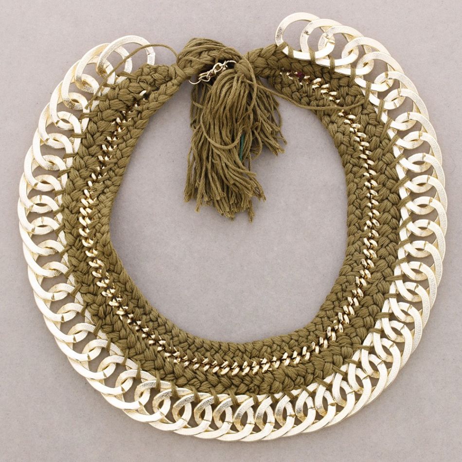 Choker chain braided thread