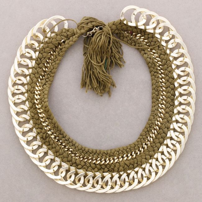 Choker chain braided thread