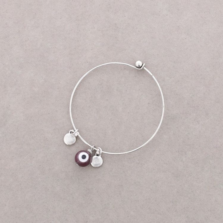 PULSERA ARO CUENTAS METAL CRISTAL 2