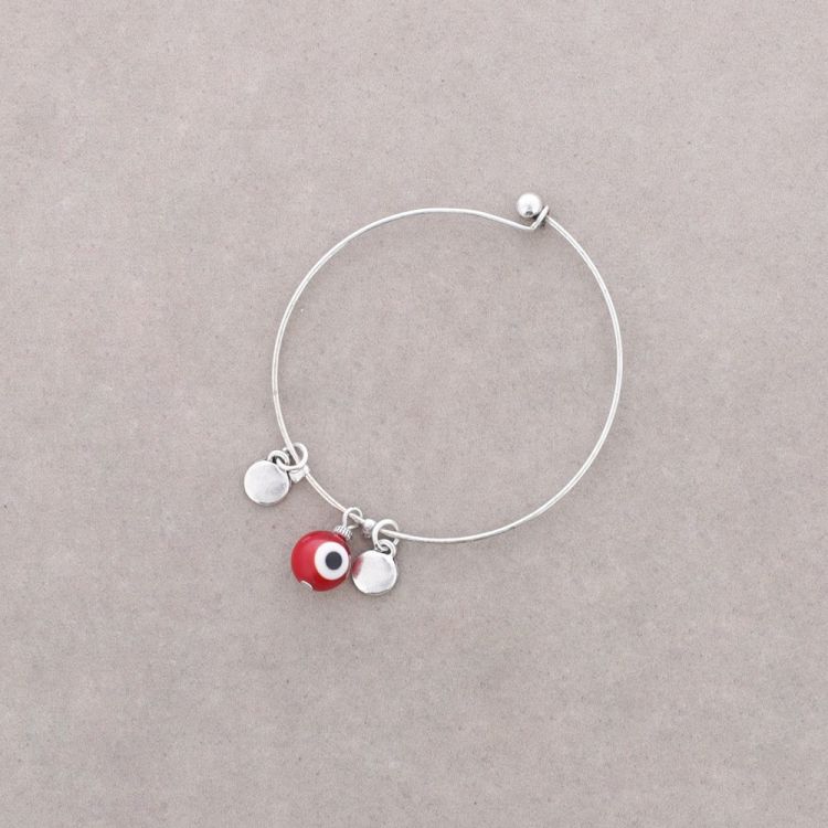 PULSERA ARO CUENTAS METAL CRISTAL