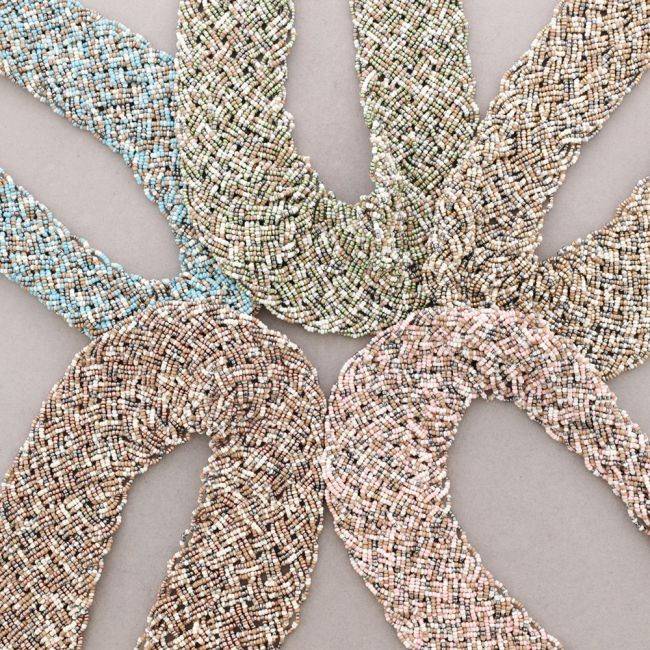 BEADED BRAIDED SHORT NECKLACE