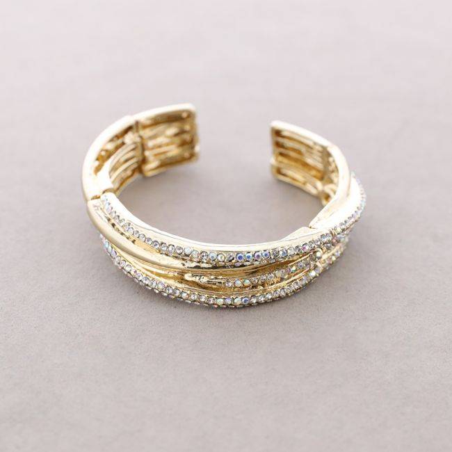 PULSERA METAL CRISTALES