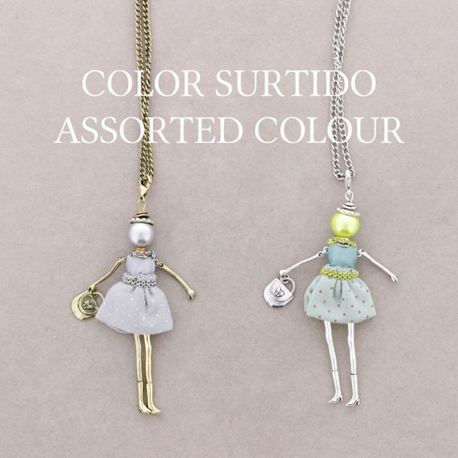 LONG NECKLACE DOLL PENDANT