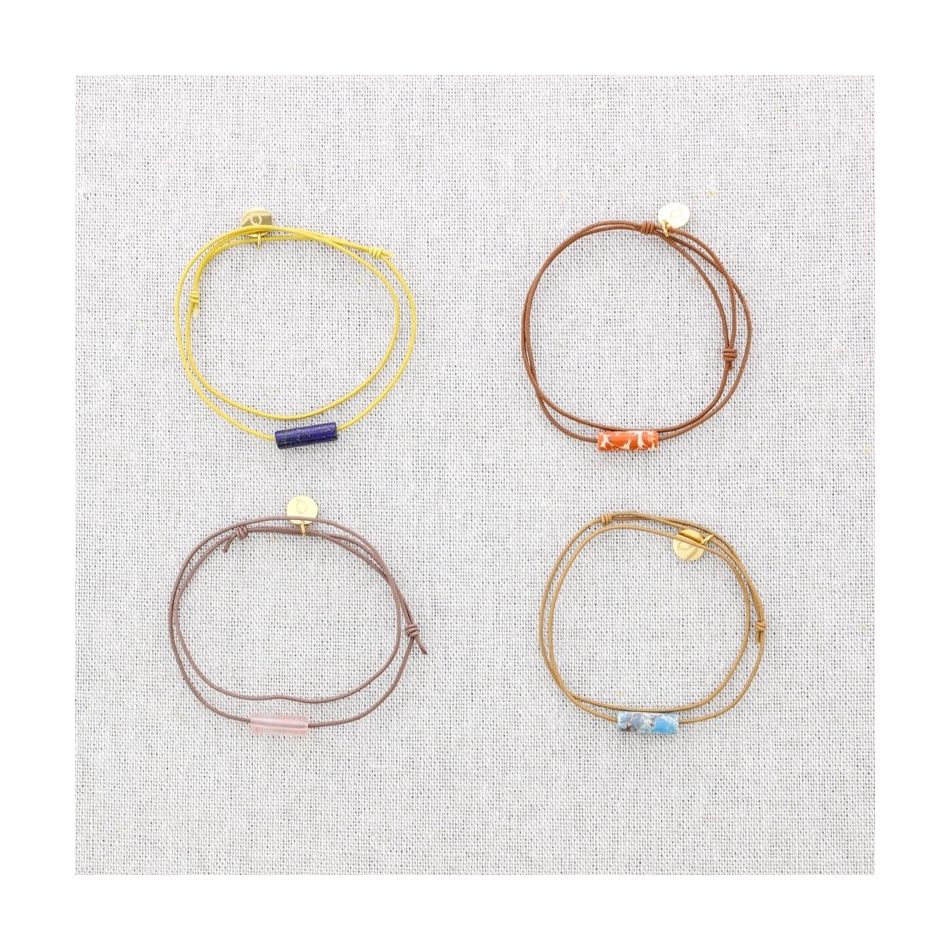 ELASTIC DOUBLE STEEL STONE BRACELET