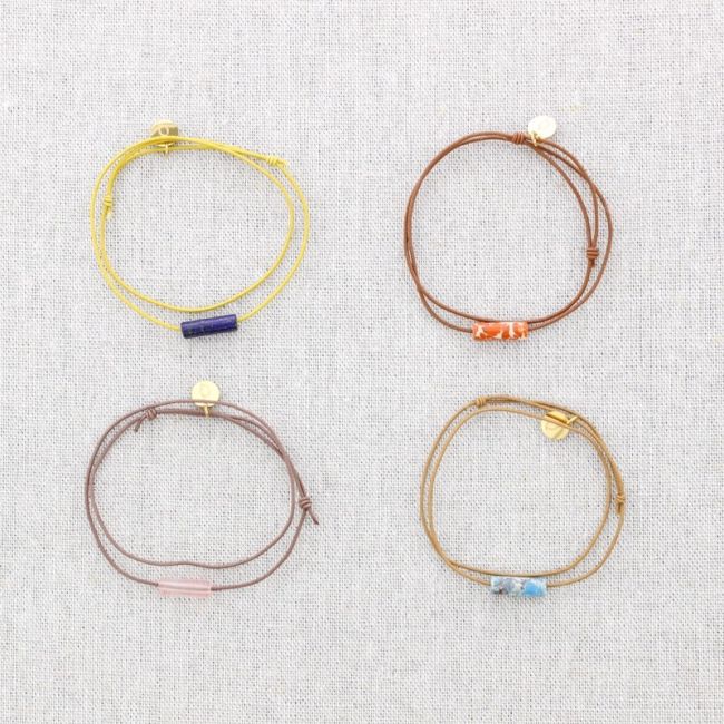 ELASTIC DOUBLE STEEL STONE BRACELET