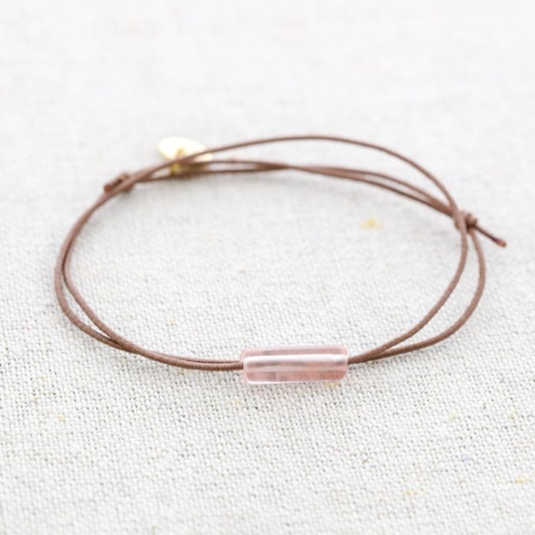 PULSERA ELÁSTICA DOBLE ACERO PIEDRA