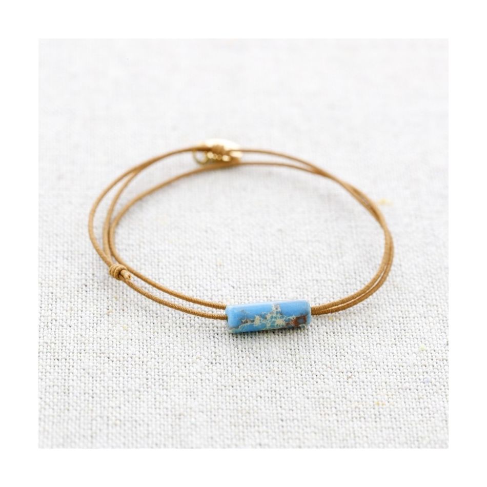ELASTIC DOUBLE STEEL STONE BRACELET