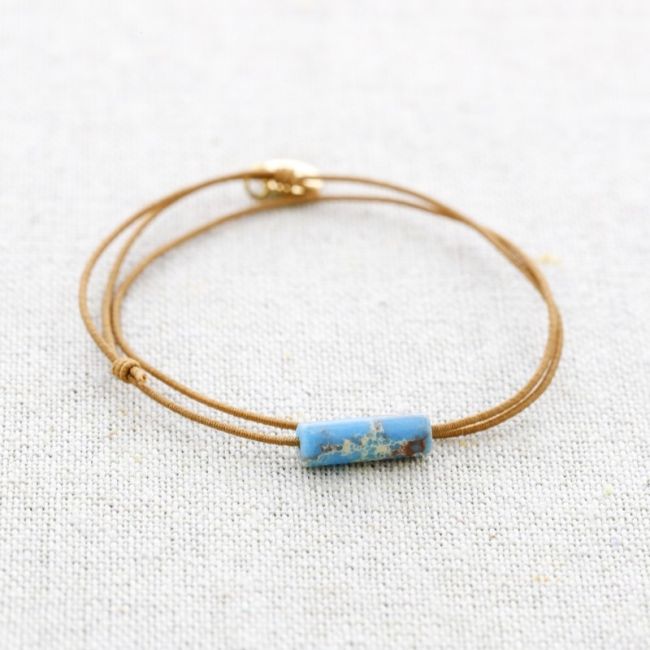 ELASTIC DOUBLE STEEL STONE BRACELET