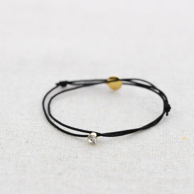 PULSERA ELÁSTICA DOBLE ACERO CRISTAL