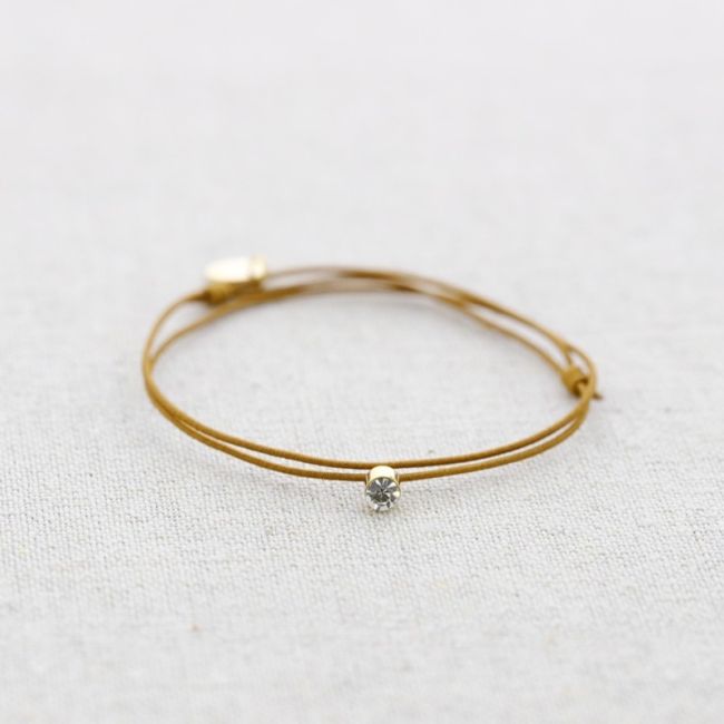 ELASTIC DOUBLE STEEL CRYSTAL BRACELET