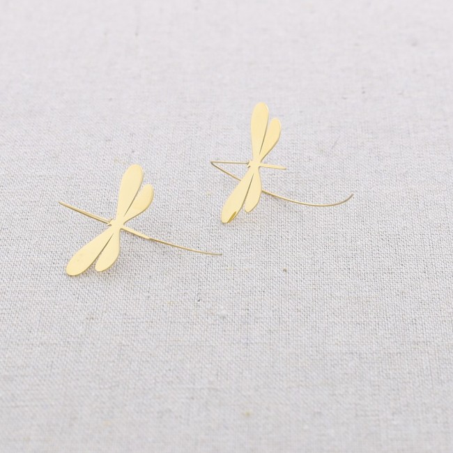 STEEL DRAGONFLY EARRINGS