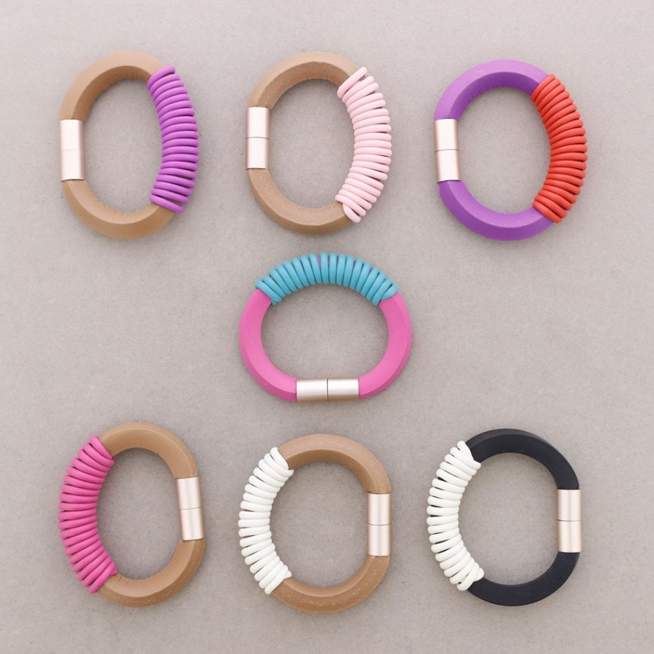 PULSERA IMÁN GOMA ESPIRAL