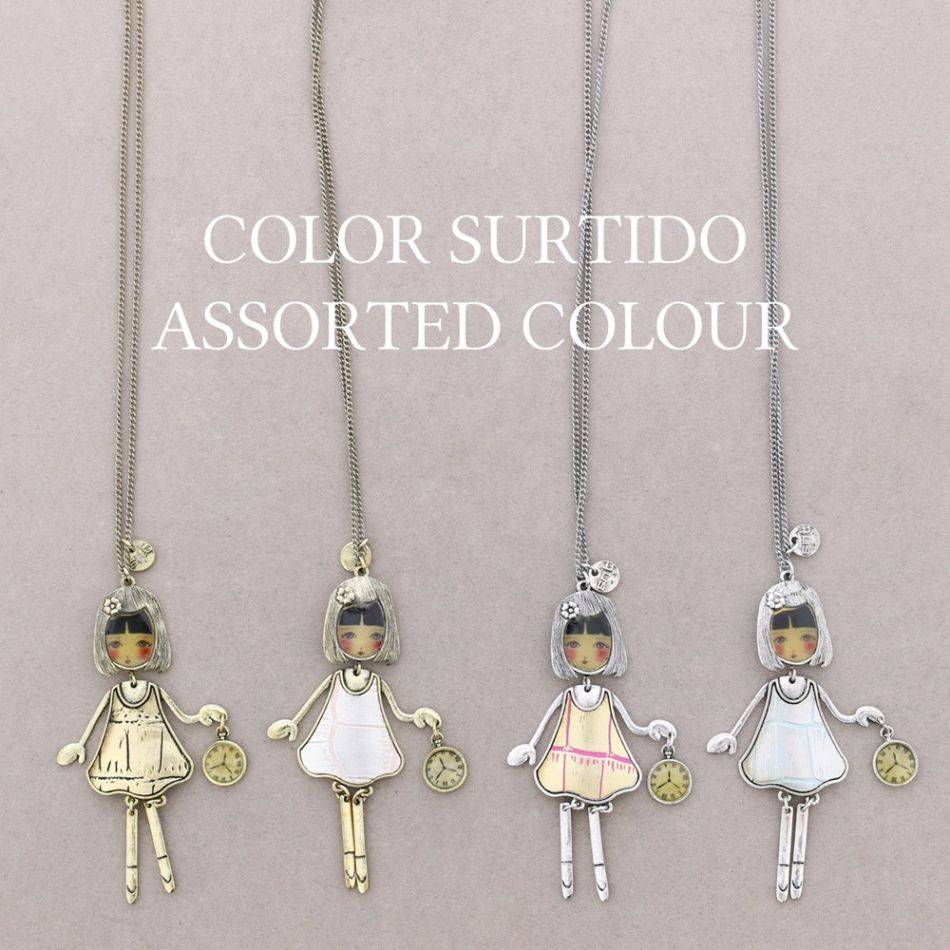 LONG PENDANT NECKLACE BALLERINA DOLL