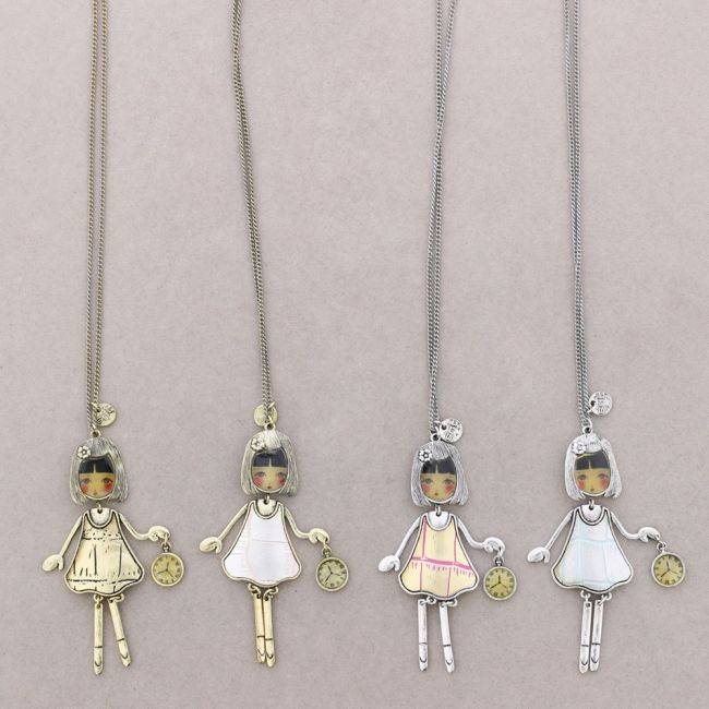 LONG PENDANT NECKLACE BALLERINA DOLL