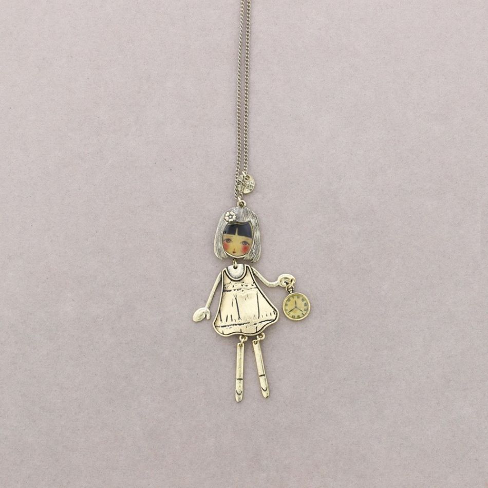 LONG PENDANT NECKLACE BALLERINA DOLL