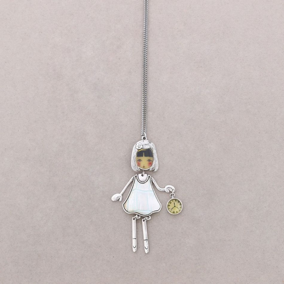LONG PENDANT NECKLACE BALLERINA DOLL