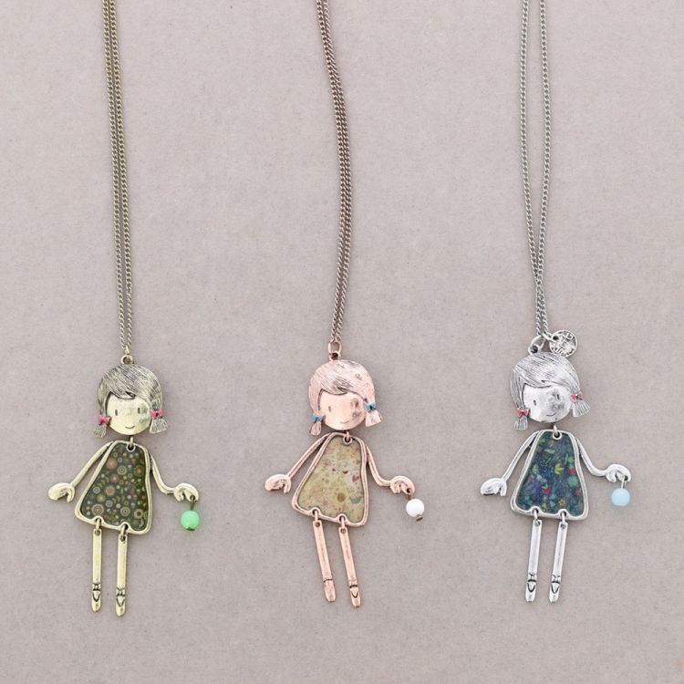 LONG PENDANT NECKLACE BALLERINA DOLL 2