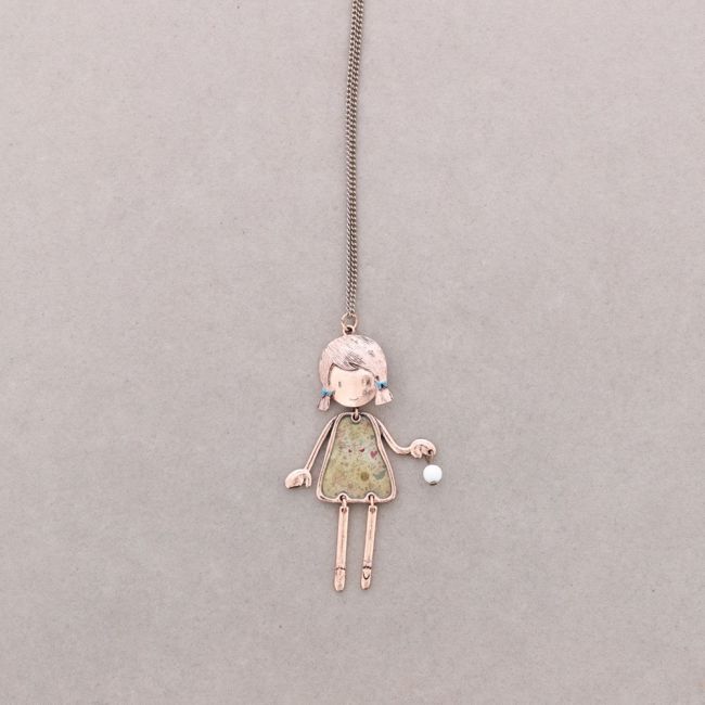 LONG PENDANT NECKLACE BALLERINA DOLL