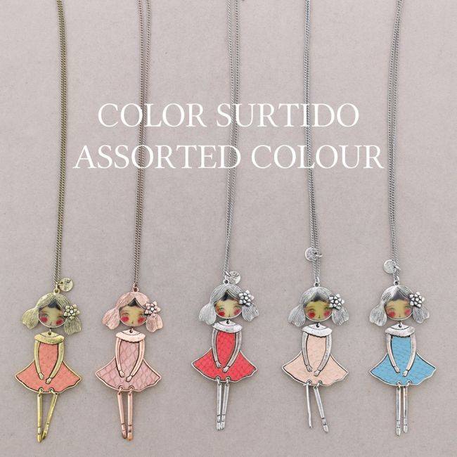 LONG PENDANT NECKLACE BALLERINA DOLL