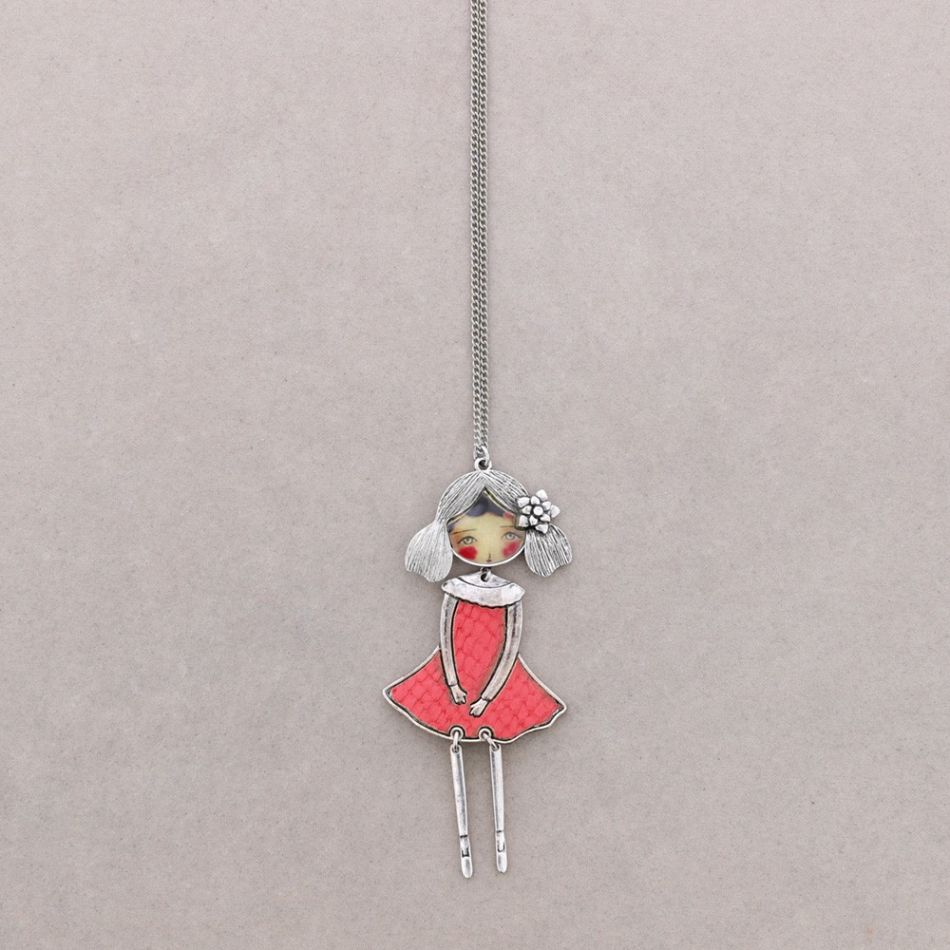 LONG PENDANT NECKLACE BALLERINA DOLL
