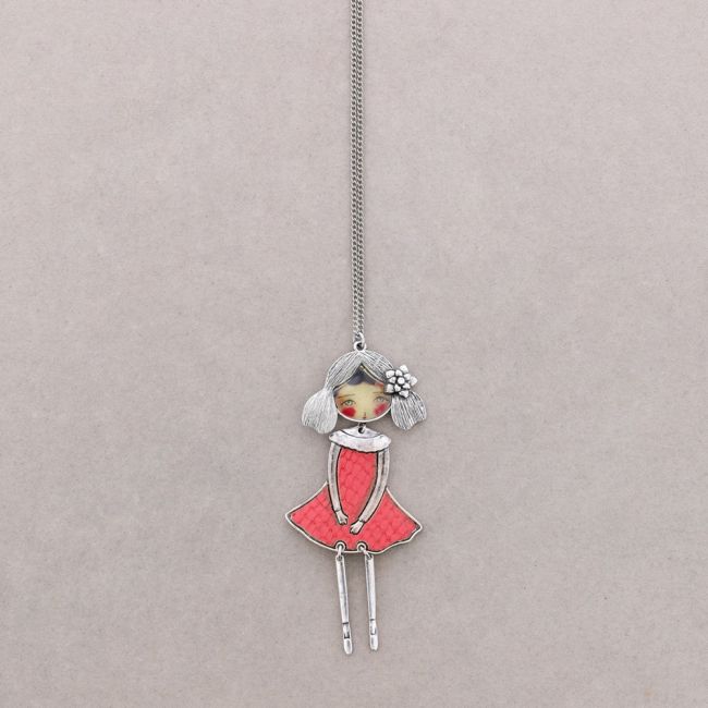 LONG PENDANT NECKLACE BALLERINA DOLL
