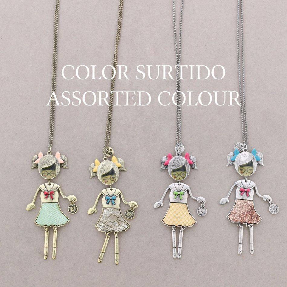 LONG PENDANT NECKLACE BALLERINA DOLL