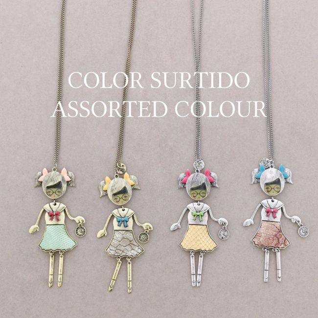 LONG PENDANT NECKLACE BALLERINA DOLL