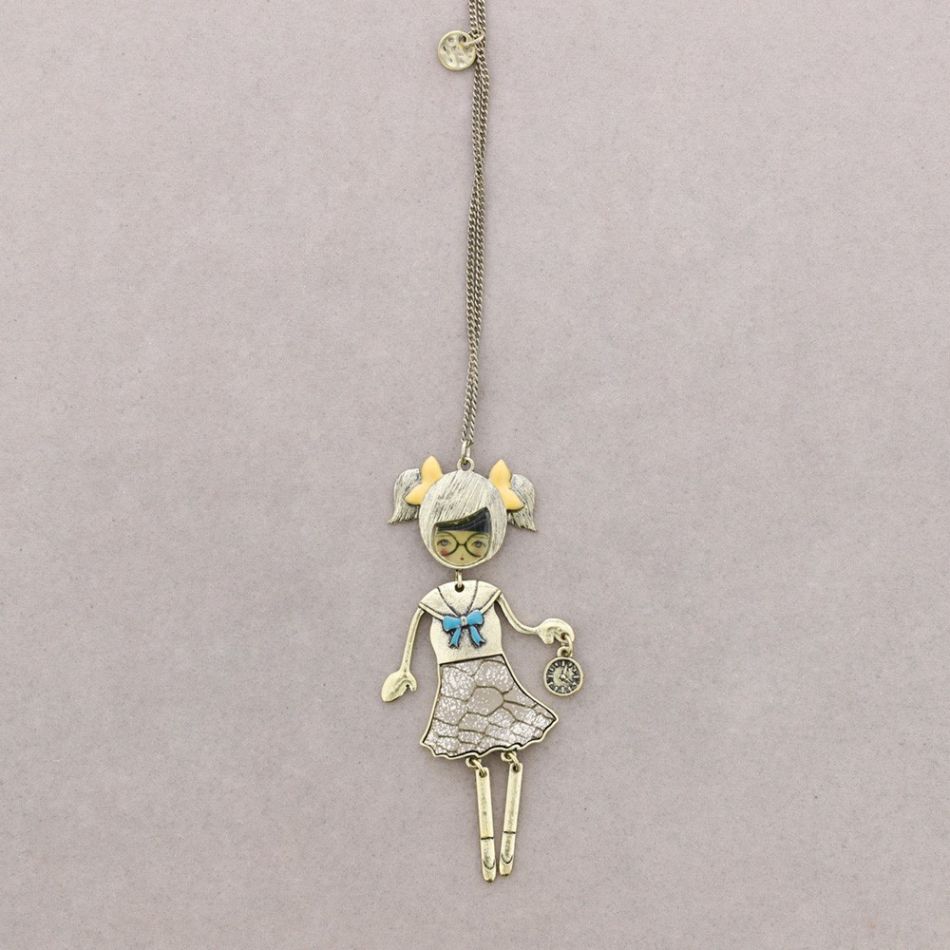 LONG PENDANT NECKLACE BALLERINA DOLL
