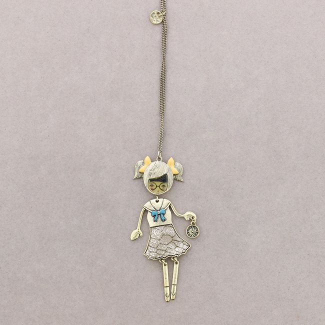 LONG PENDANT NECKLACE BALLERINA DOLL
