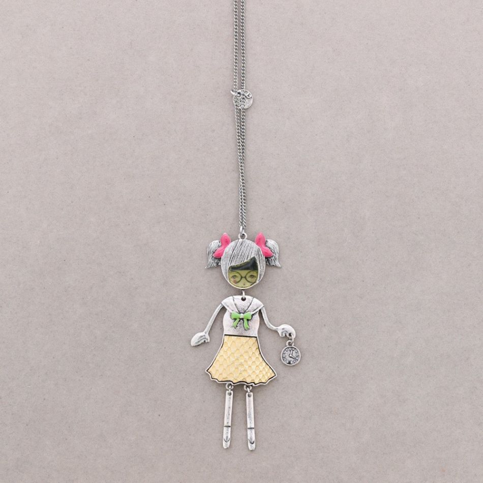 LONG PENDANT NECKLACE BALLERINA DOLL
