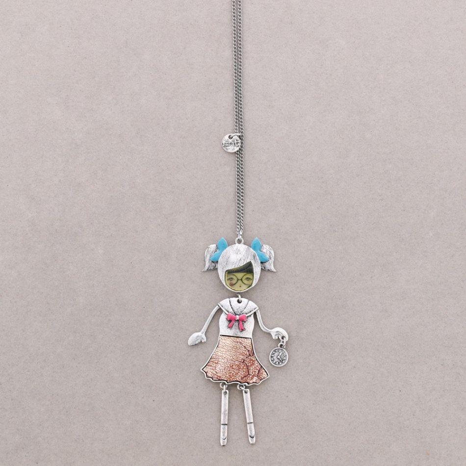 LONG PENDANT NECKLACE BALLERINA DOLL